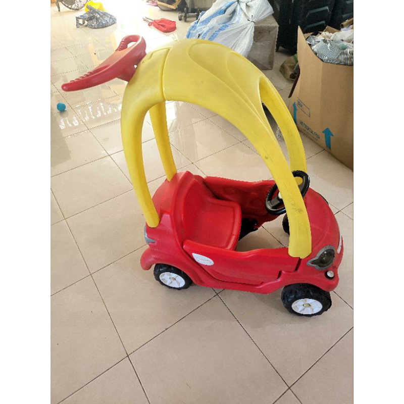 Mobil mobilan preloved anak paso coupe ride on not little tikes coupe car