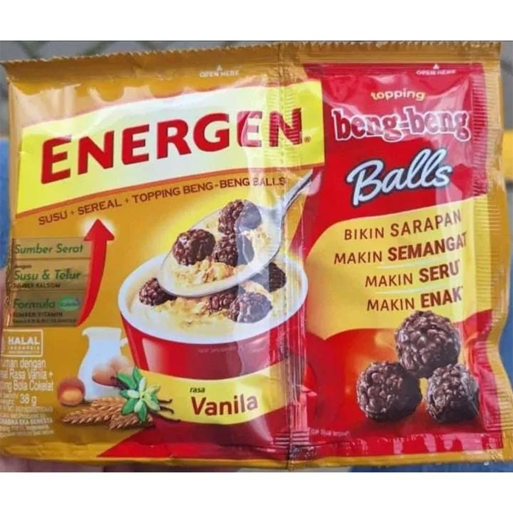 

ENERGEN Minuman Susu Sereal Rasa Vanila + Topping Beng Beng Balls Sachet