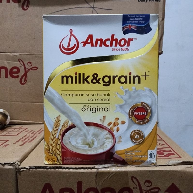 

Anchor Milk And Grain Susu Bubuk Dan Sereal Rasa Original 350gr