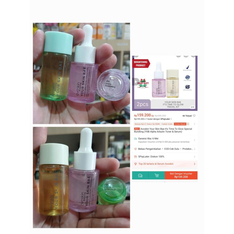 avoskin paket toner dan serum