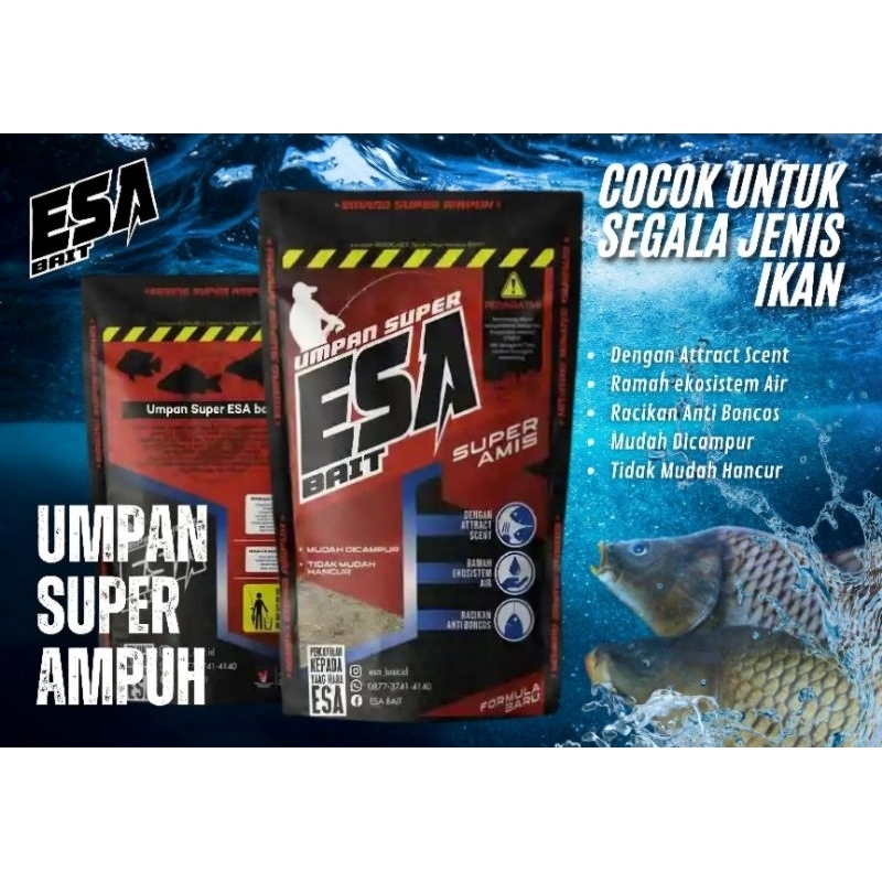 Esa Bait Umpan Pancing Amis Ikan Mas Mujair Bawal Lele Gabus Patin Ampuh Siap Pakai Praktis Harian G