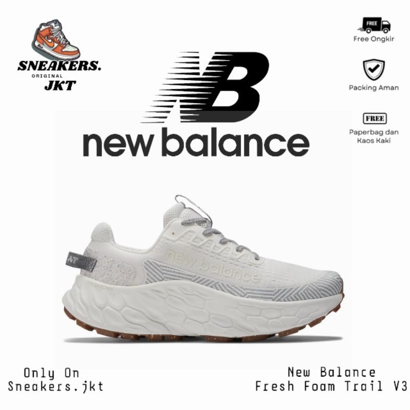 Sepatu Running New Balance Fresh Foam x More Trail V3 White Original