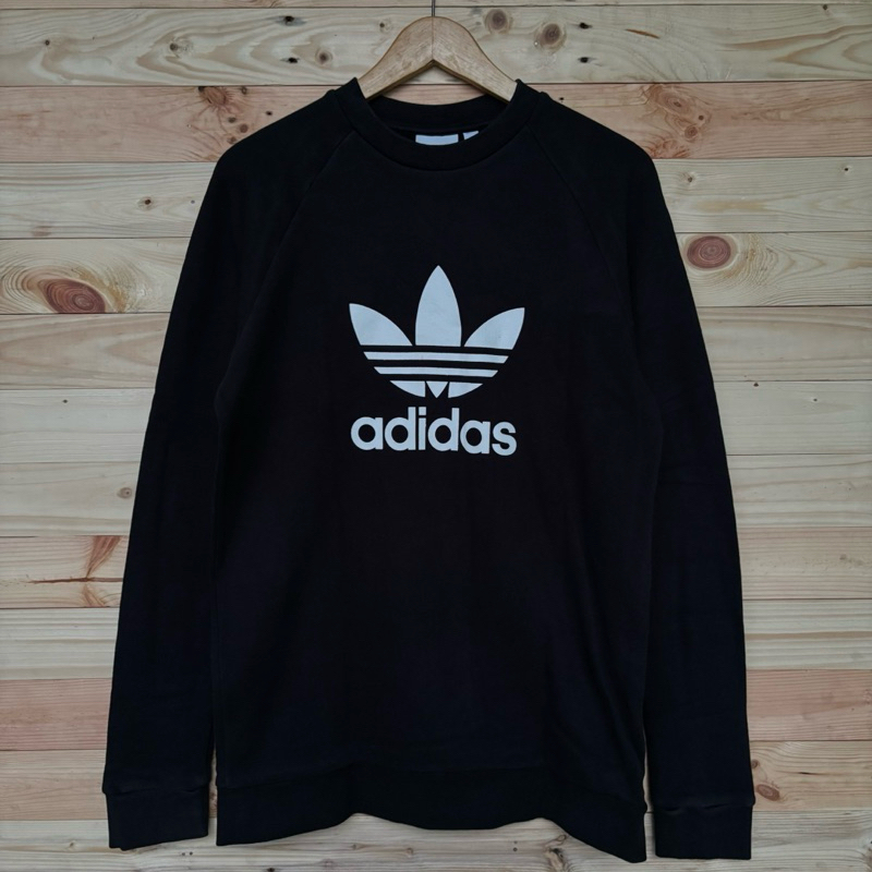 Crewneck Hoodie Adidas Trefoil Europa Big Logo Originals - Second Very Good Condition Untuk Pria & W