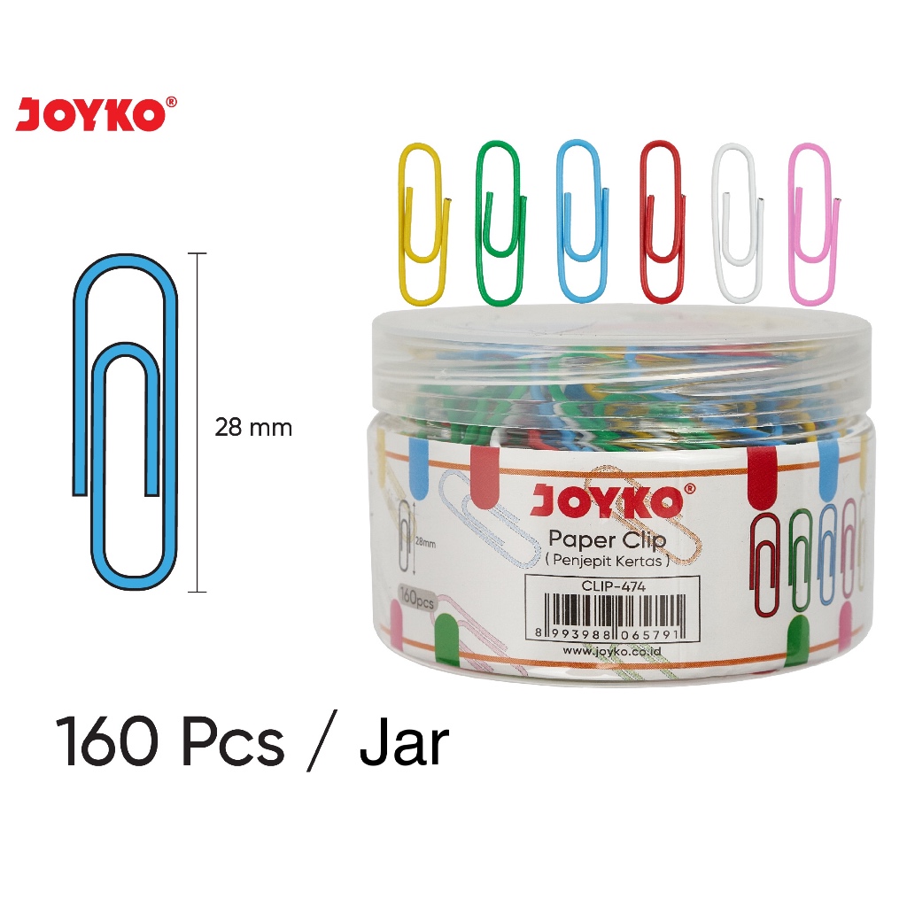 

[JAR] JOYKO Paper Clip 28mm Warna CLIP-474