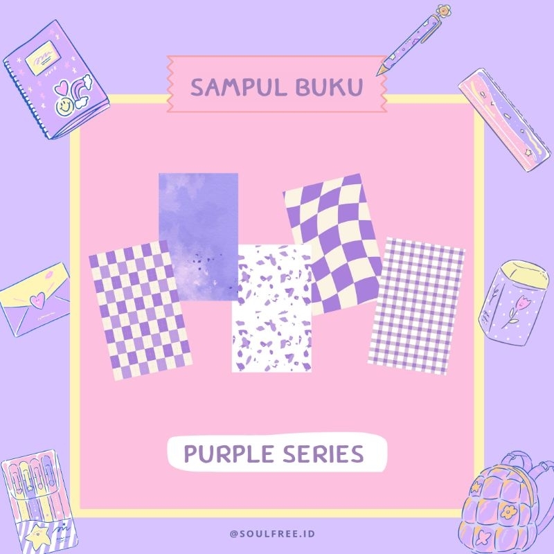 

sampul buku aesthetic / sampul buku B5 / sampul buku A5 / PURPLE SERIES