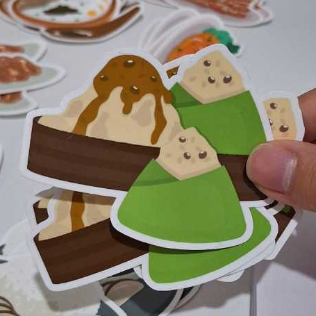 Stiker Ilustrasi Makanan Inkulturasi Chinese Menarik Murah Terjangkau