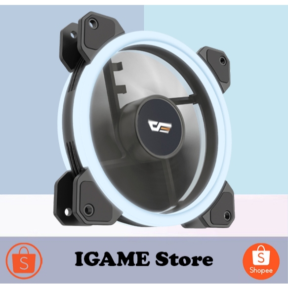 AIGO Darkflash Ring 12 cm White LED Case Fan Putih NAMPOL GAN
