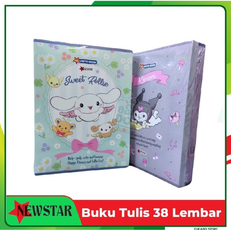 

[1 pak 10Pcs] BUKU TULIS 38 Buku ALFA MOTIF KUROMI/cinamonroll/motor/labubu/atronout/campus