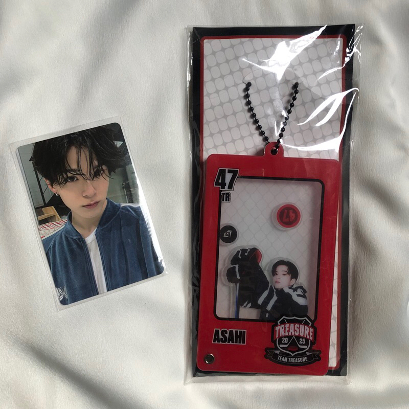 photocard asahi lepek treasure set keyring acrylic shaker