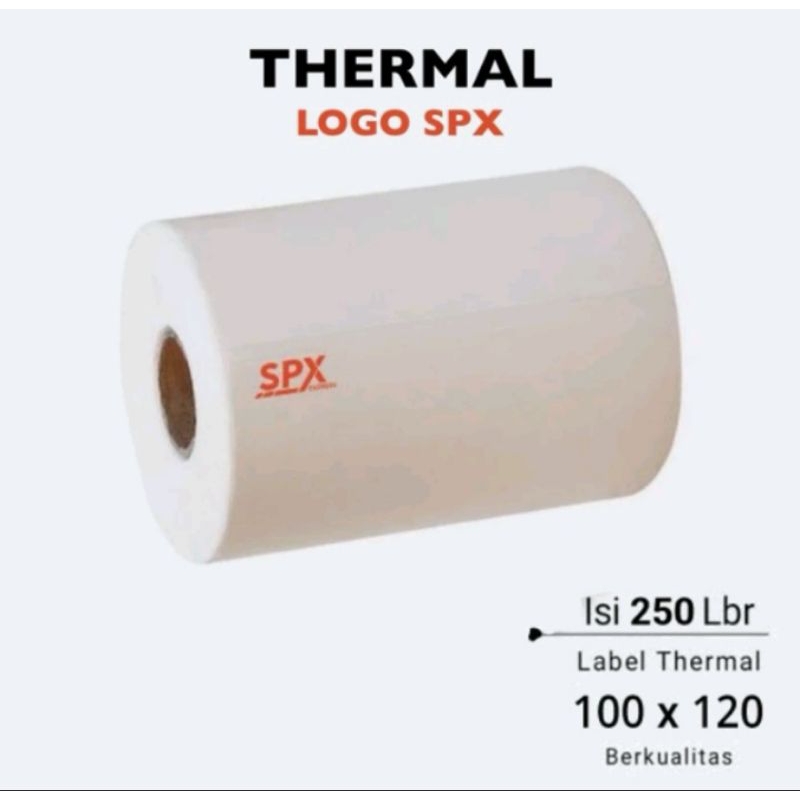 

Label thermal 100x120 mm logo SPX sticker barcode
