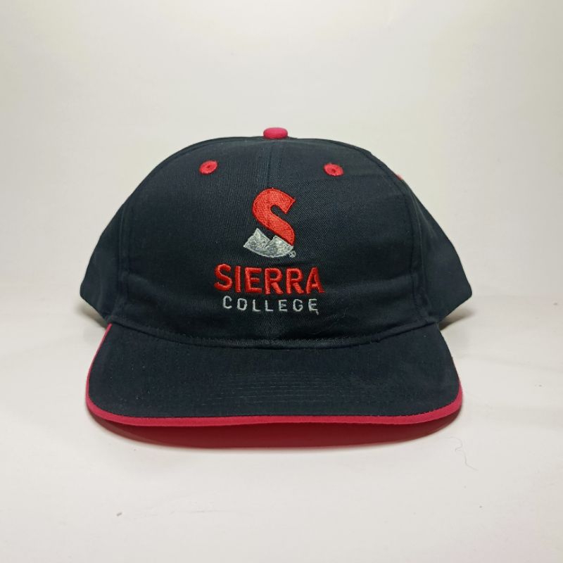 Topi simple hitam bordir logo S