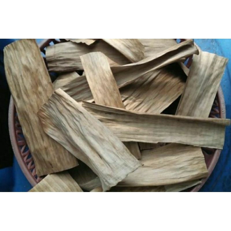 

daun pisang kering