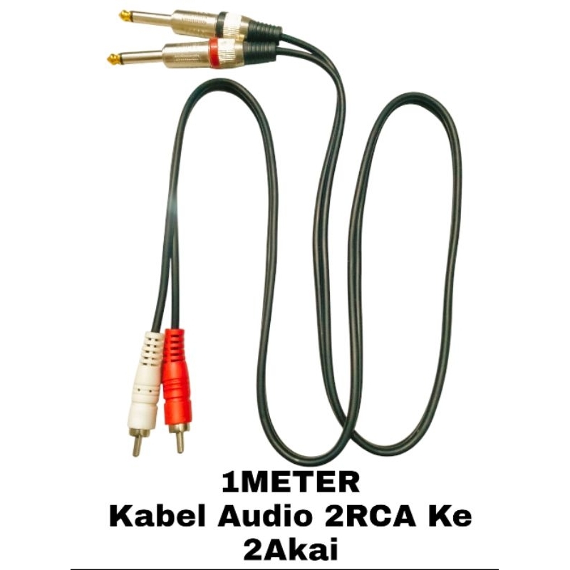 Kabel 2X Jack Akai Ke 2X Jack RCA Kabel Akai to RCA