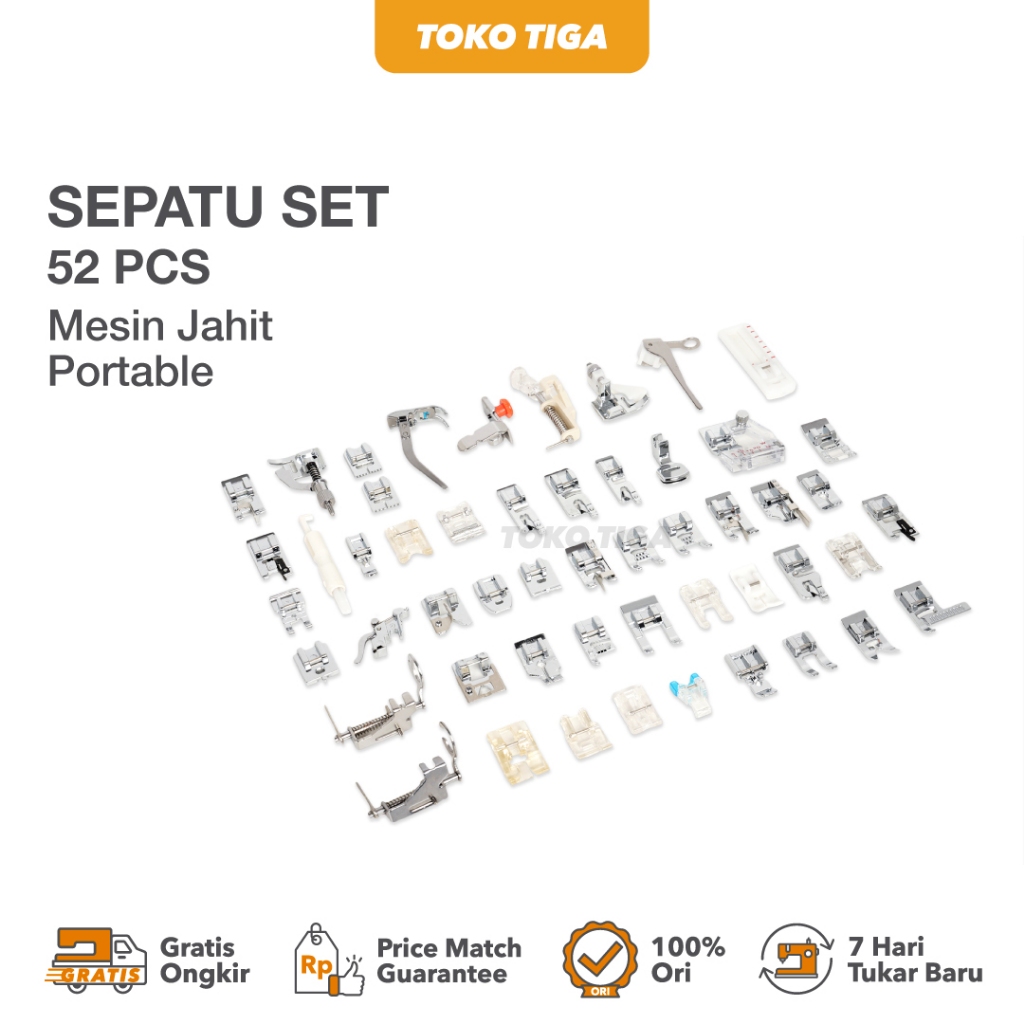 Sepatu 52 pcs Mesin Jahit Portable - Sepatu Set 52 pcs Multifungsi