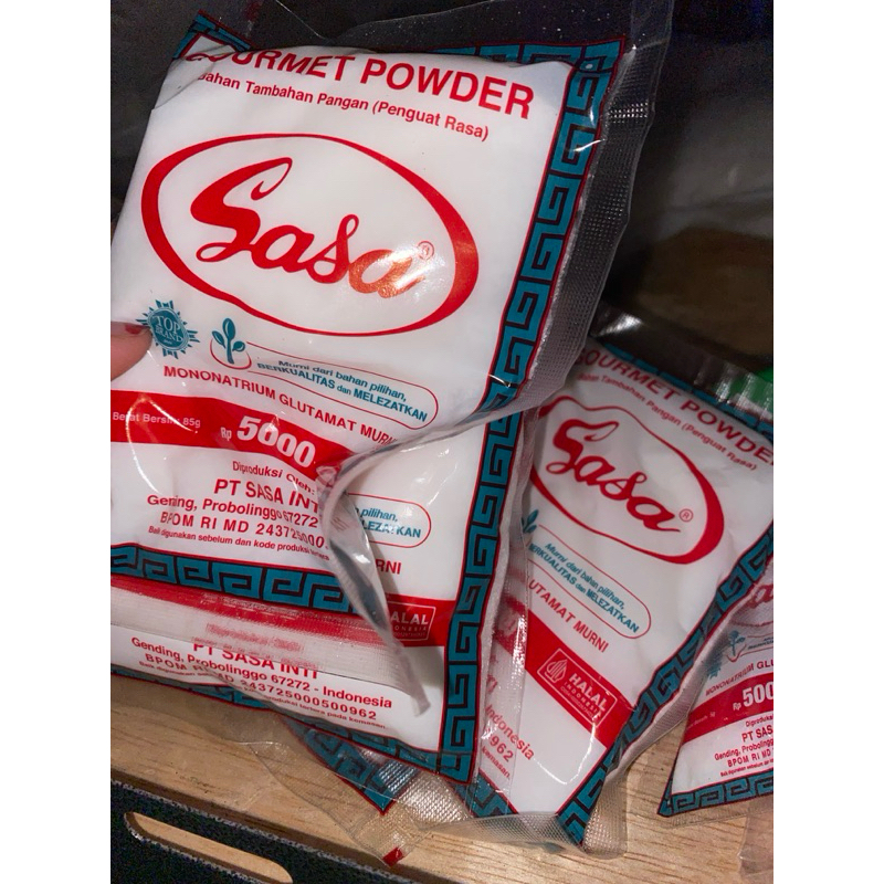 

SASA kemasan 85 gram, 50 gram dan 5 gram