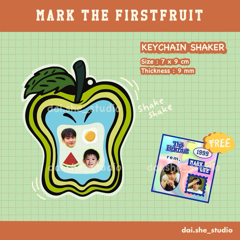 Keychain / Gantungan Kunci Shaker Akrilik Kpop Mark NCT The Firstfruit Fandmade