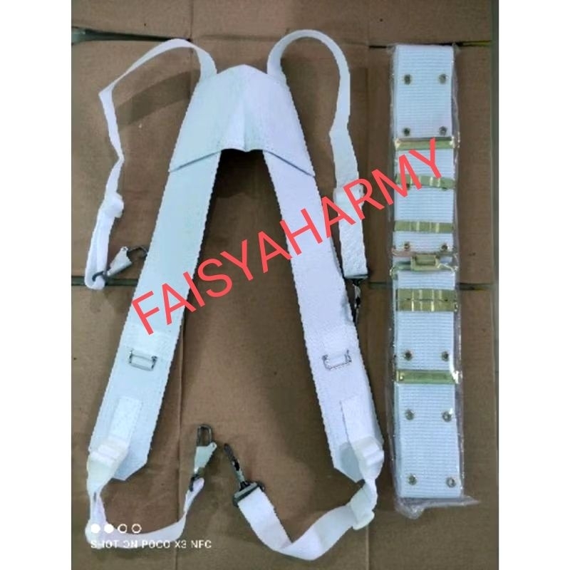 1 SET KOPEL RING PUTIH + DAHRIM PUTIH  PROVOS TNI POLRI