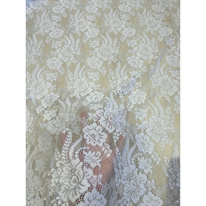 bahan kebaya Giana | brokat putih bersih