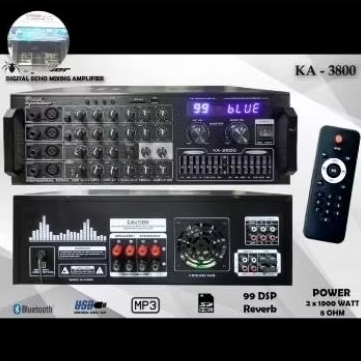 power amplifier karaoke blackspider KA 3800 ampli karaoke black spider KA3800