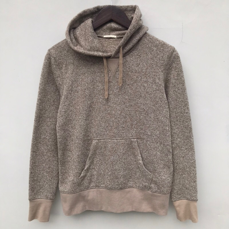 Jaket Hoodie by Gu Uniqlo Knit Jacket Brown Small