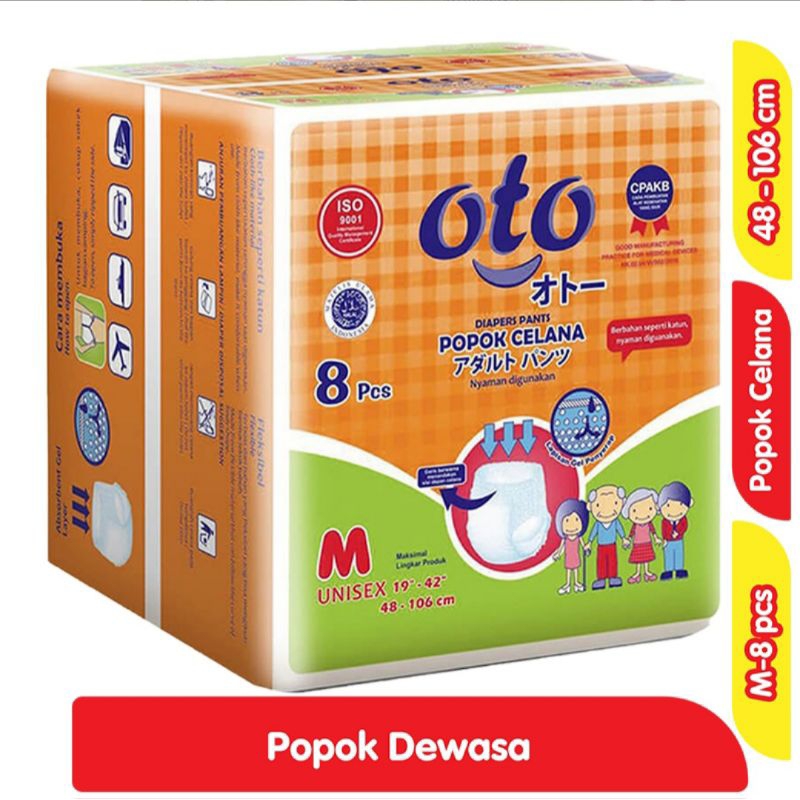 Oto Popok Celana Dewasa M 8 pcs