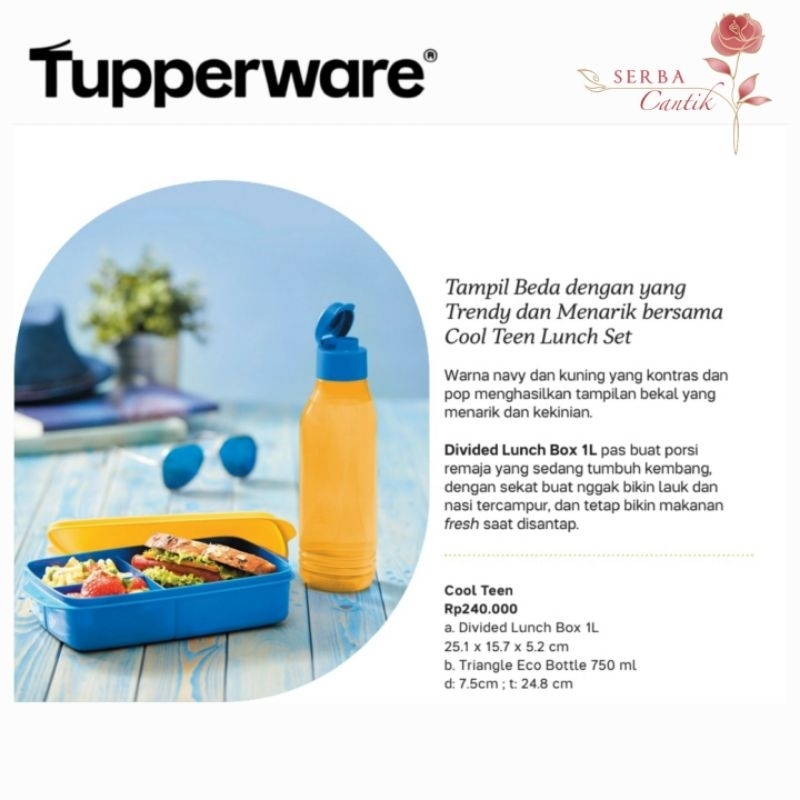Cool Teen Lunch Set Tempat Bekal Tupperware ORI