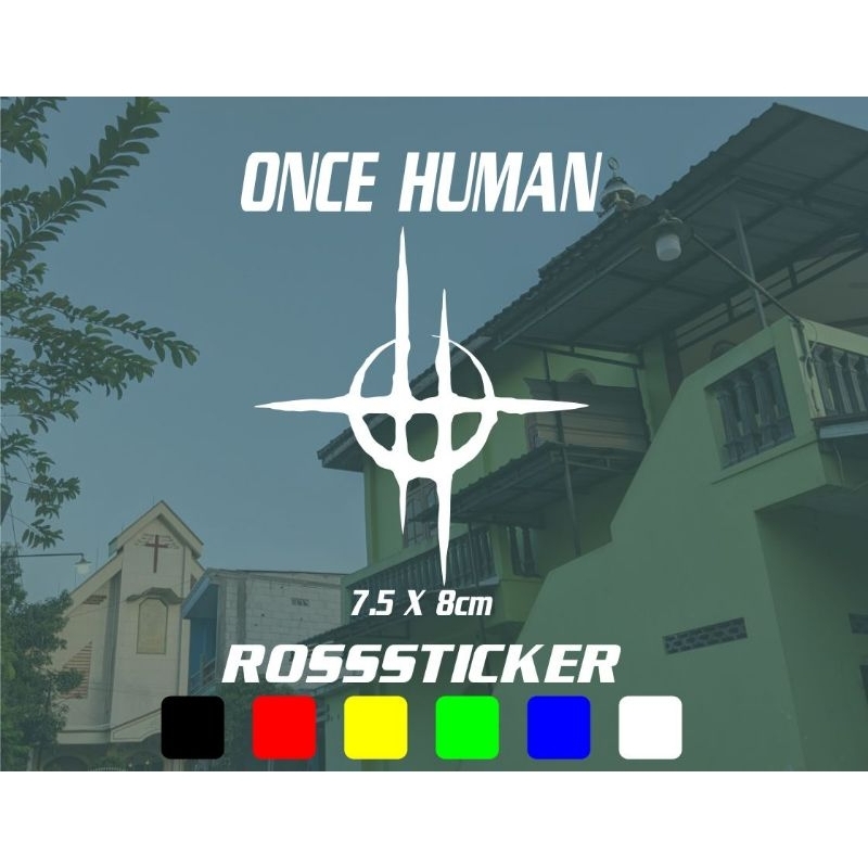 cutting sticker logo OH - once human - only human - sticker aksesoris motor