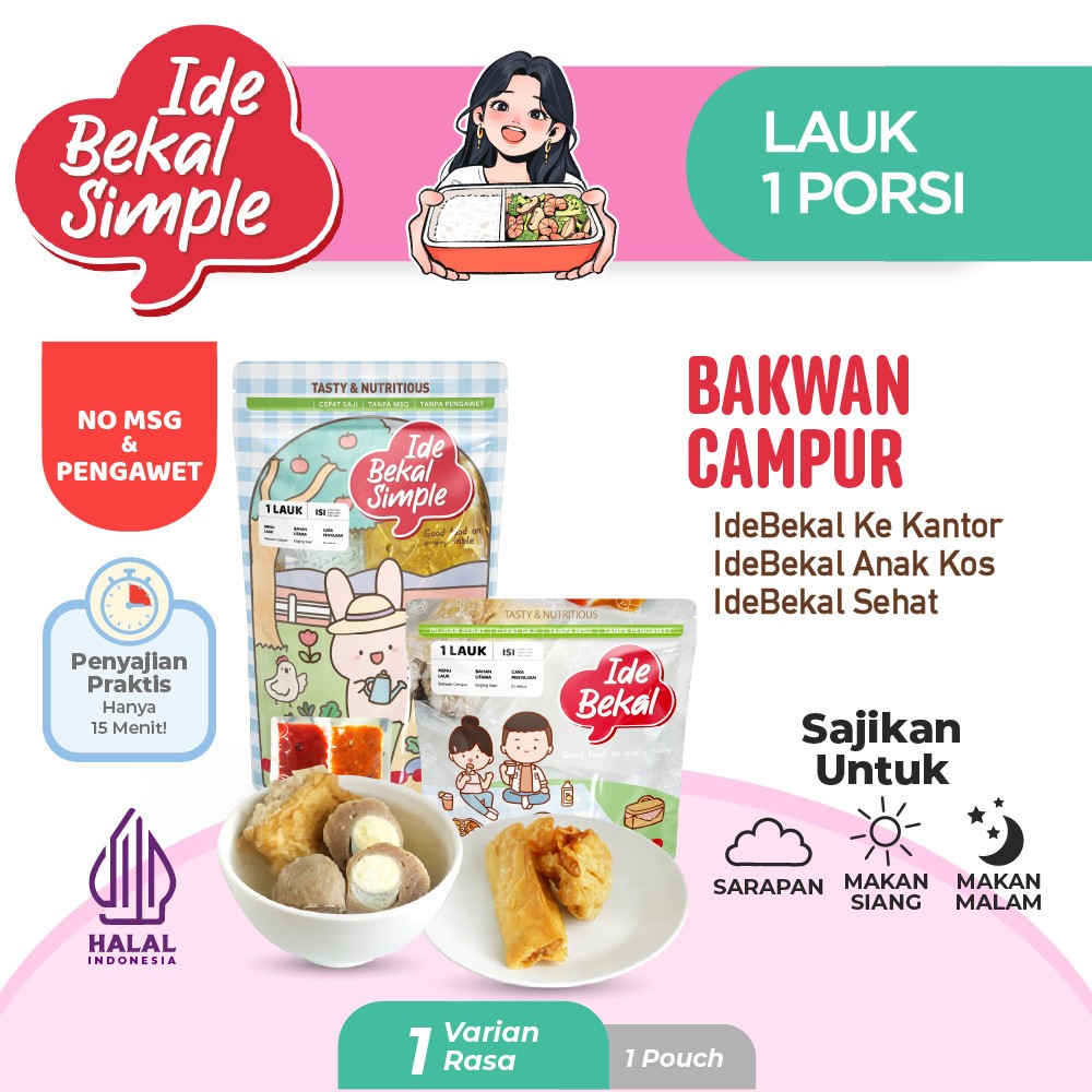 

Idebekal Simple Bakwan Campur / Menu Family 1 Lauk / Family Frozen Food / Flexible Catering / Instant Healthy Food / Makanan Sehat