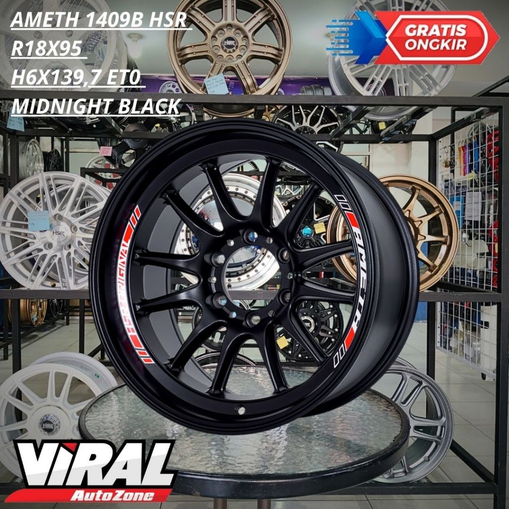VELG MOBIL RING 18 HSR TIPE AMETH R18 LOBANG 6 PAJERO/FORTUNER