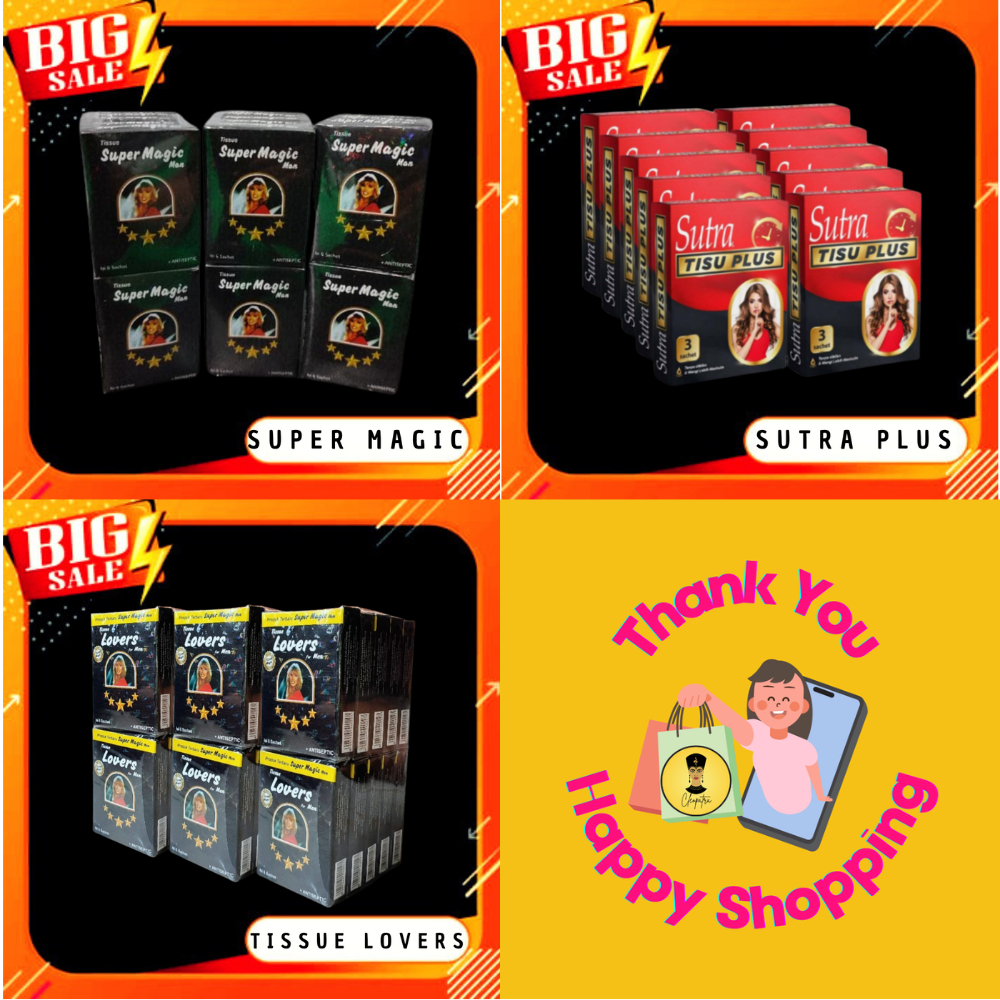 Varian Tisu Magic - Tissue Super Magic Man - Sutra Tisu Plus - Tissue Super Magic Man