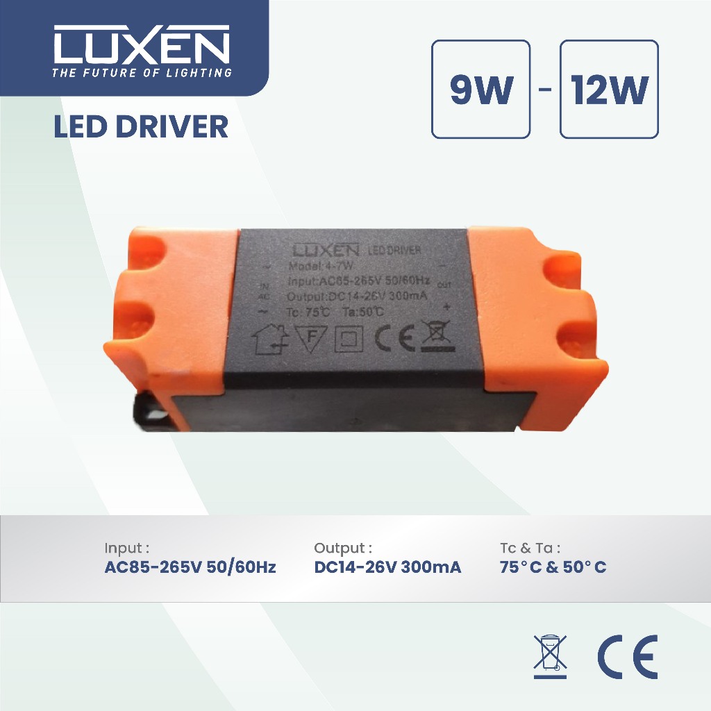 Luxen LED Driver Panel / Power Supply 9 - 12 Watt