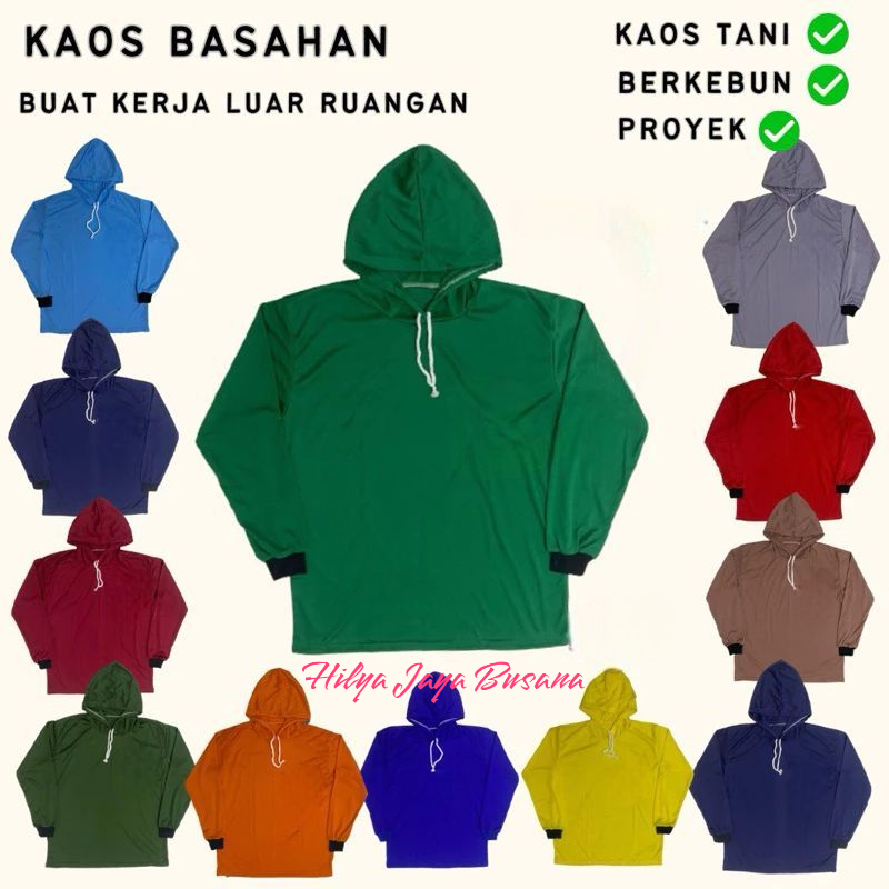 TERLARIS BAJU KAOS BASAHAN KERJA LUAR RUANGAN LENGAN PANJANG | kaos petani | kaos kerja proyek | kao