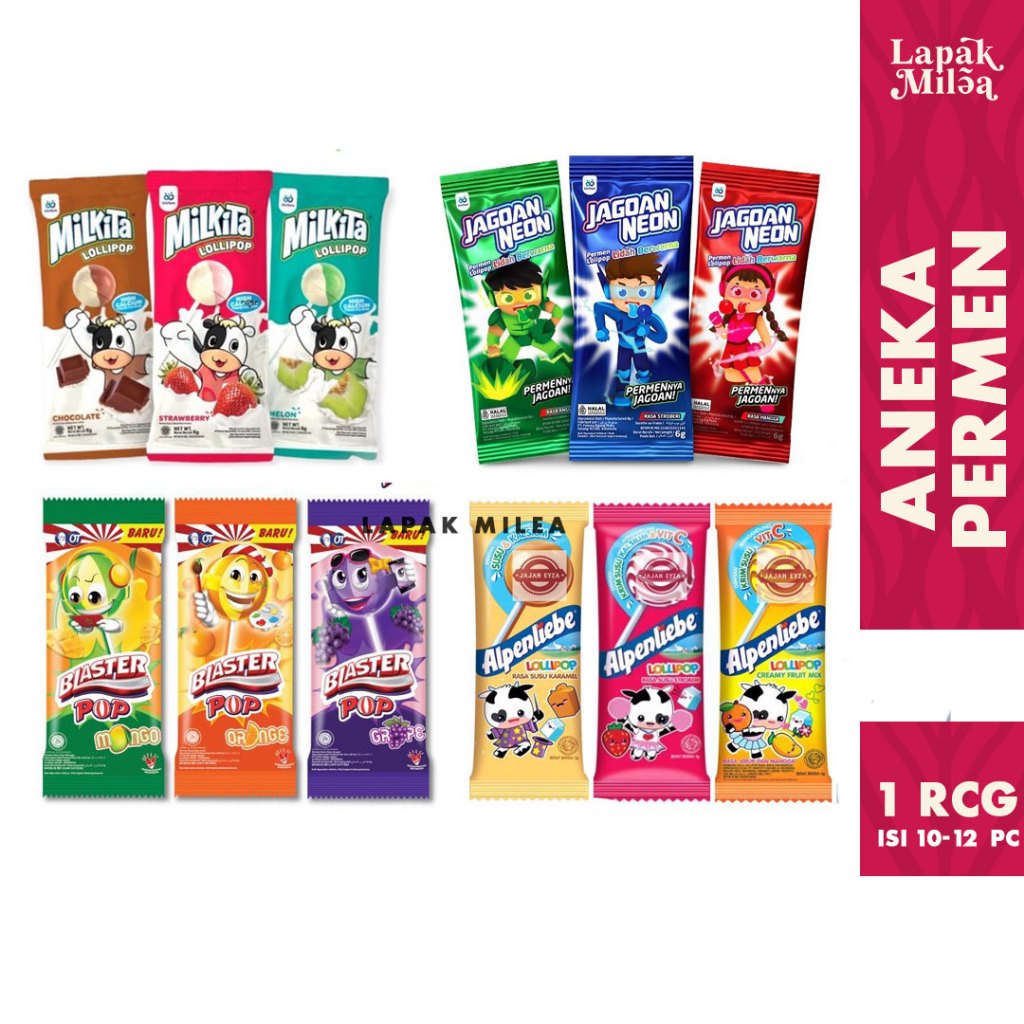 

Permen Renceng - Milkita Jagoan Neon Blaster Alpenliebe Aneka Rasa isi 10 pcs