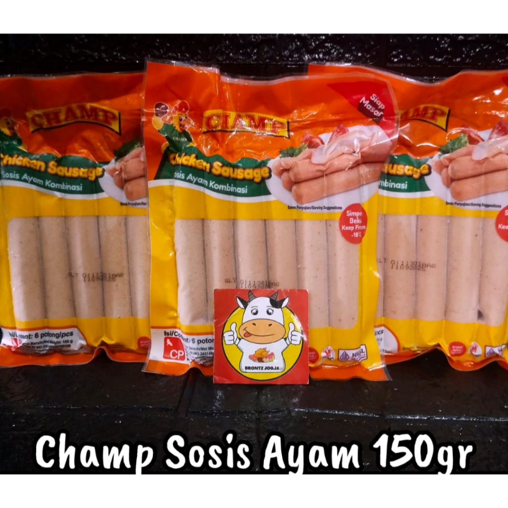 

CHAMP SOSIS AYAM 150 GR - FROZEN FOOD - BRONTZ JOGJA