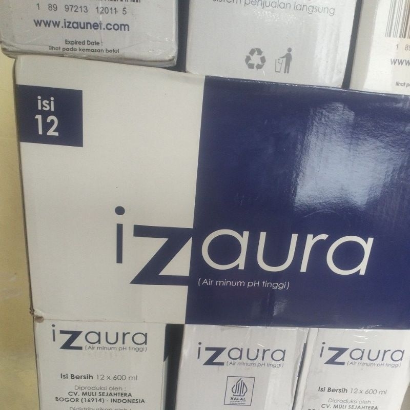 

iZaura 1 Dos isi 12 Botol 600ml Air Minum pH Tinggi