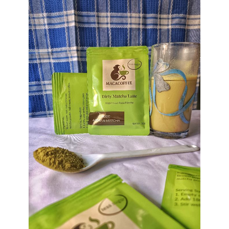 

KOPI INSTANT DIRTY MATCHA LATTE by MACACOFFEE | PREMIUM INSTANT COFFEE