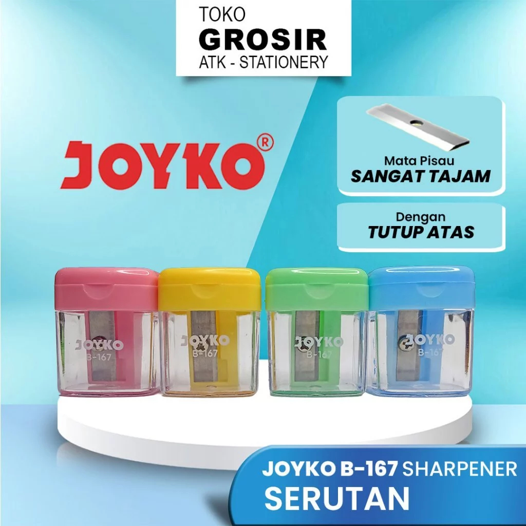 

(LIVE) RAUTAN JOYKO B-167 Warna Pastel / SHARPENER JOYKO B-167 (1 pcs - 1 hole)