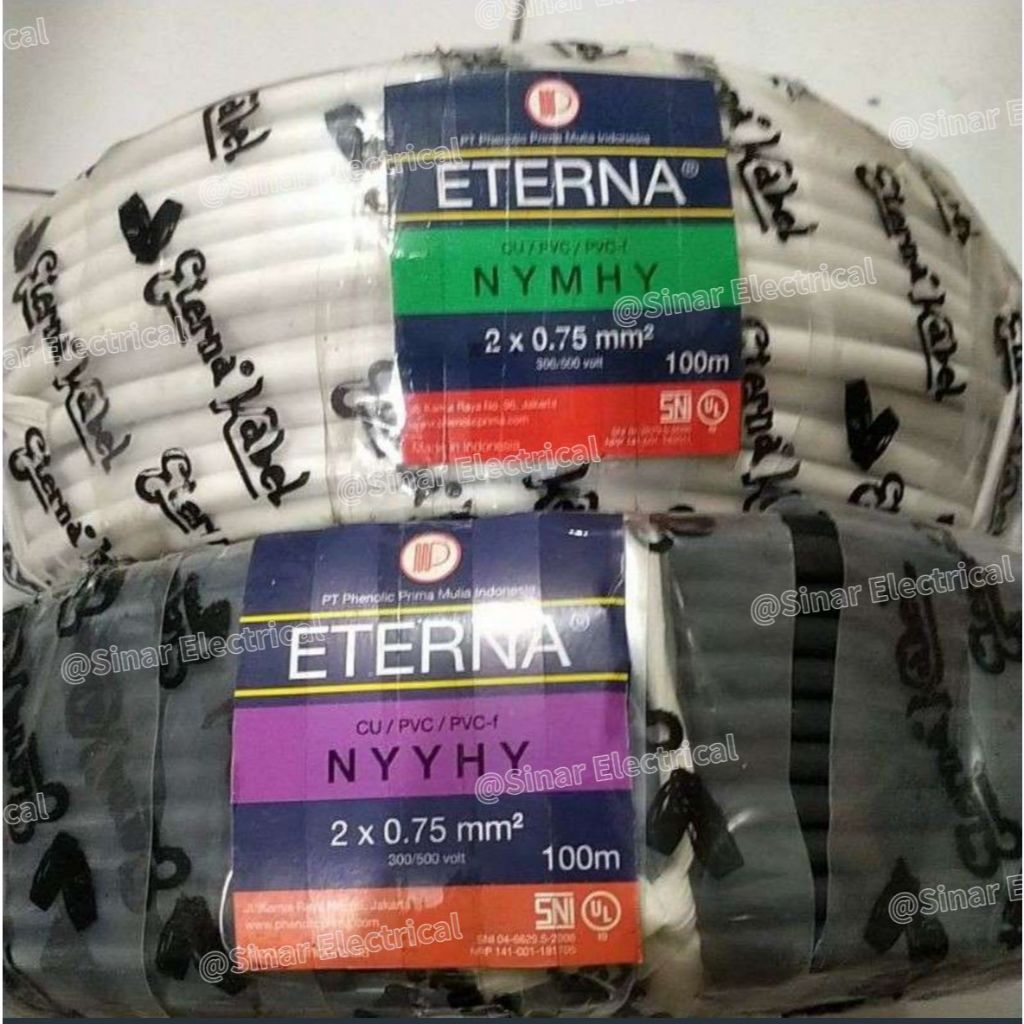 Kabel Eterna Serabut 2x0.75 mm | Kabel Serabut NYYHY 2x0,75 mm | Kabel Serabut NYMHY 2x0,75 mm | Kab