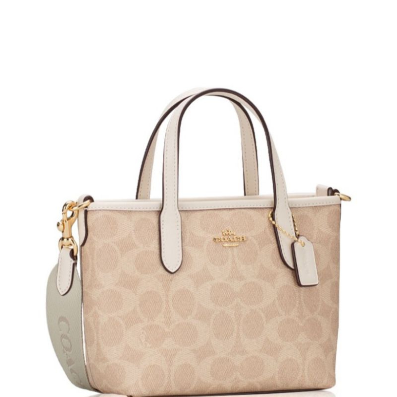 Coach Signature City Mini Tote Sand Chalk