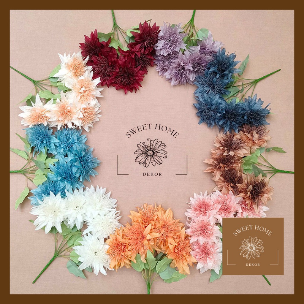 Jumbo Sea Anemone K5 Premium Artificial Buttercup Flower Bunga Palsu Dekorasi Wedding Bunga Plastik 