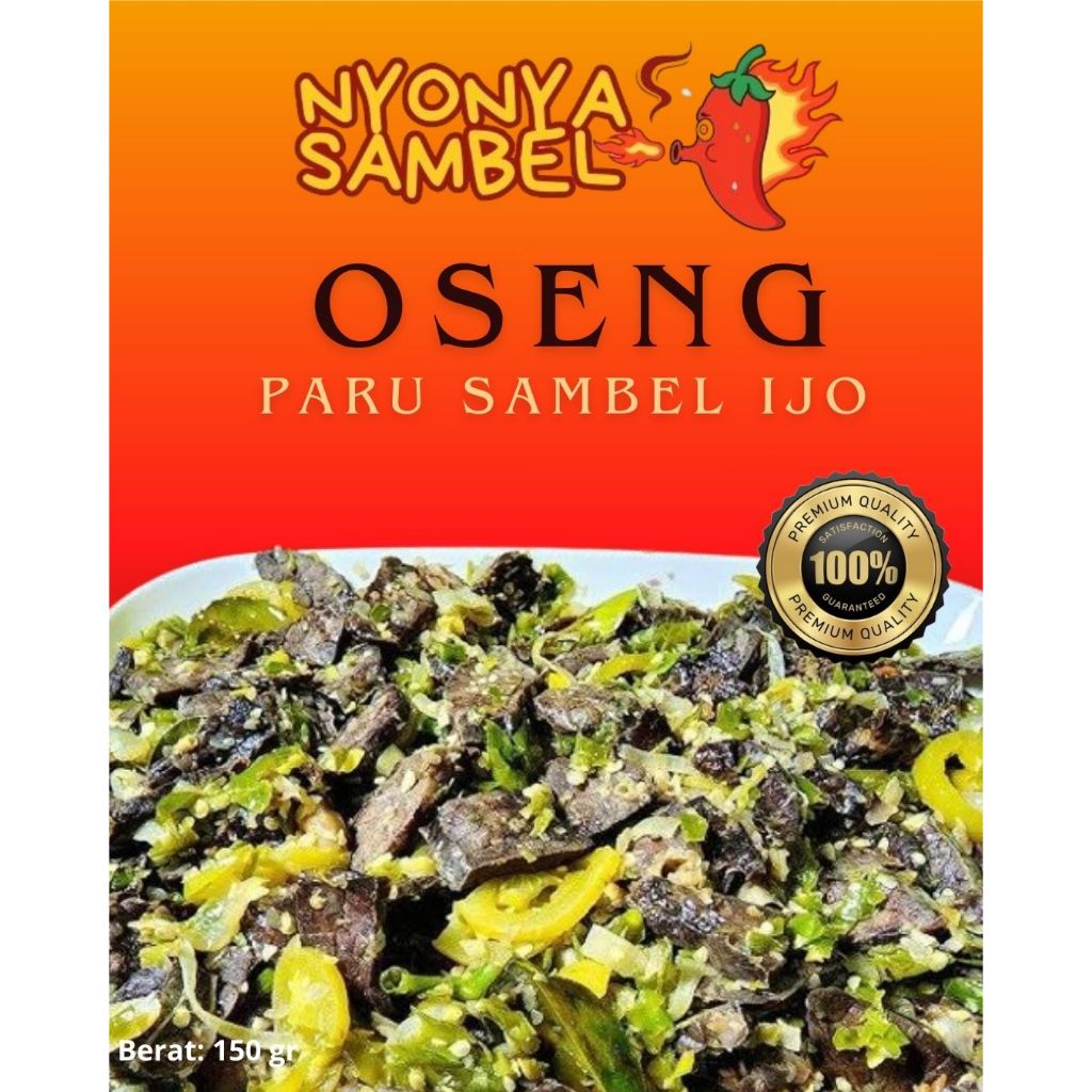 

OSENG PARU SAMBEL IJO NYONYA SAMBEL UKURAN 150gr, dan 250gr