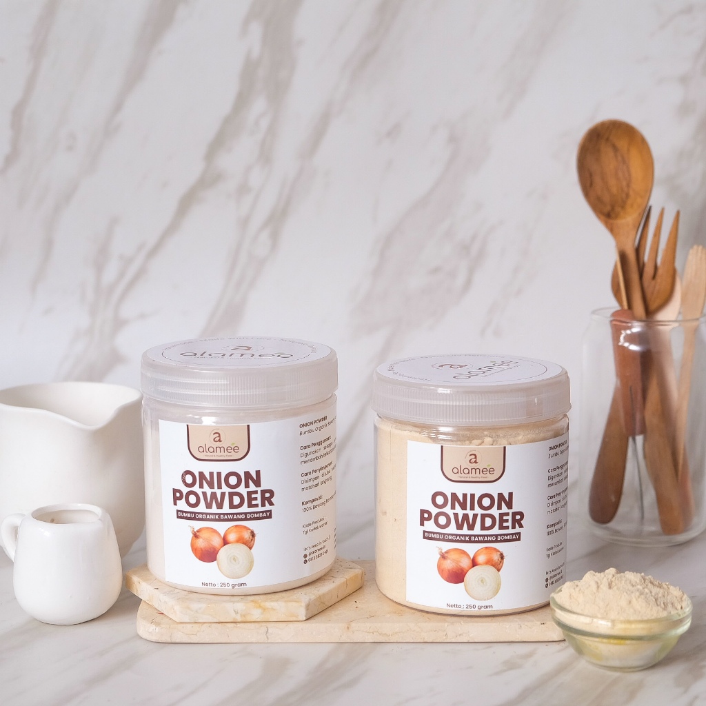 

ALAMEE Bawang Bombay Bubuk Bumbu Dapur Organik Onion Powder Ground Spice Bombai Murni Asli 250gr