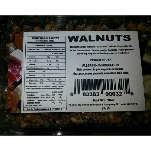 

Label makanan HVS