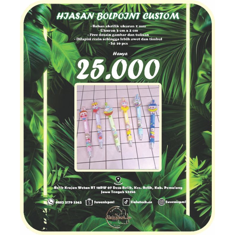

HIASAN BOLPOINT ATAU PENSIL CUSTOM AKRILIK