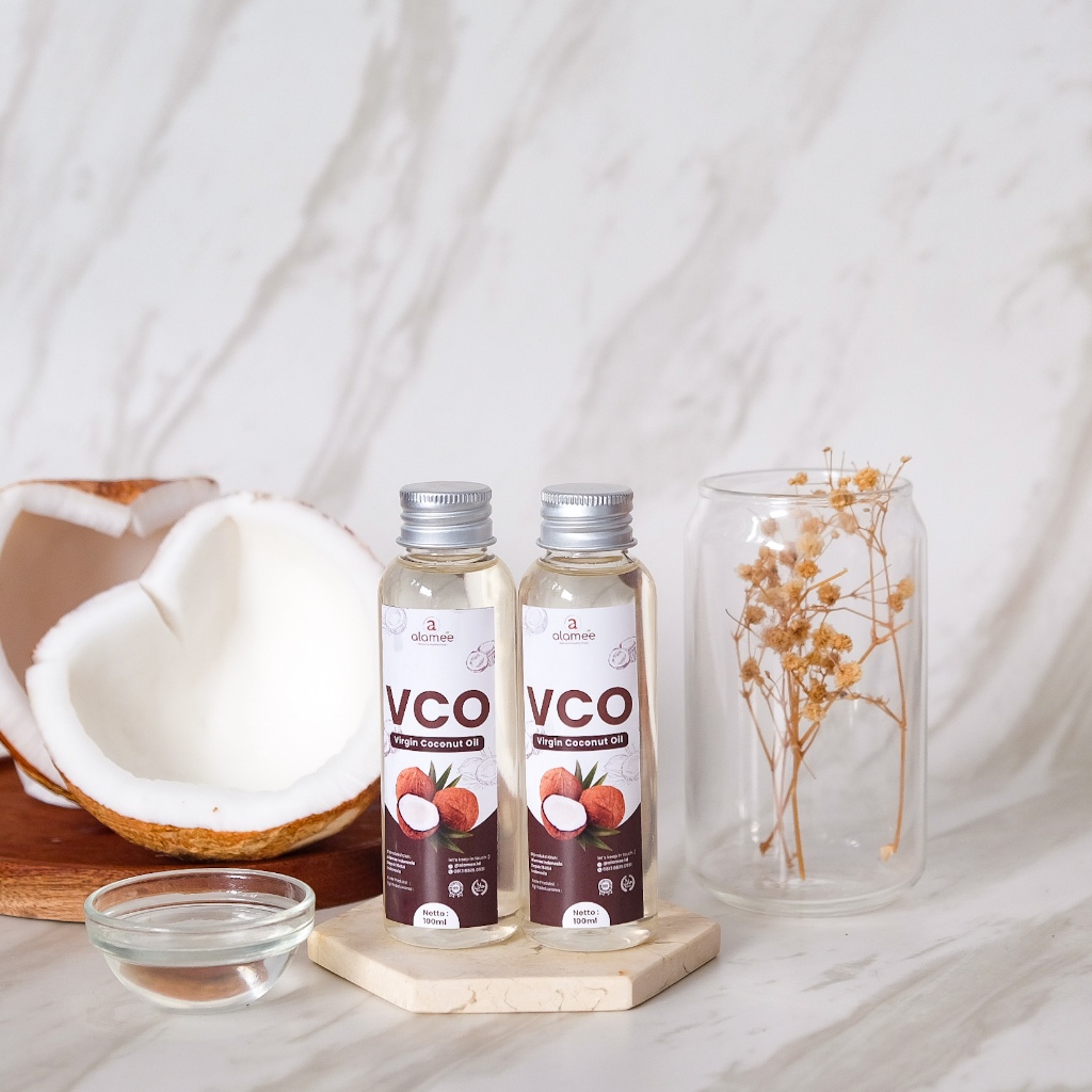 

ALAMEE Minyak Kelapa Murni Extra Virgin Coconut Oil VCO Asli Dapat Diminum Organik Masak 100ml
