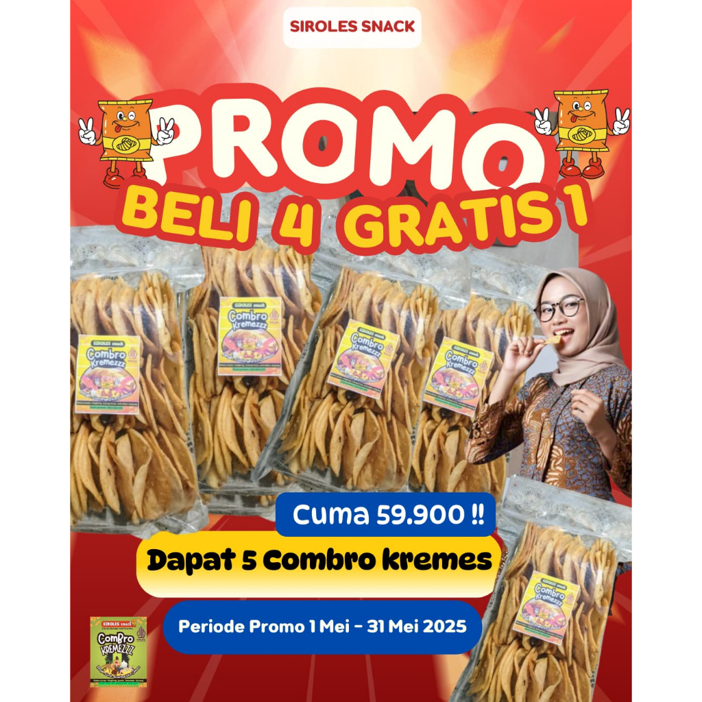 

PAKET TERMURAH COMBRO KREMES - COMBRO KERING - COMBRO WONOSOBO BELI 4 GRATIS 1