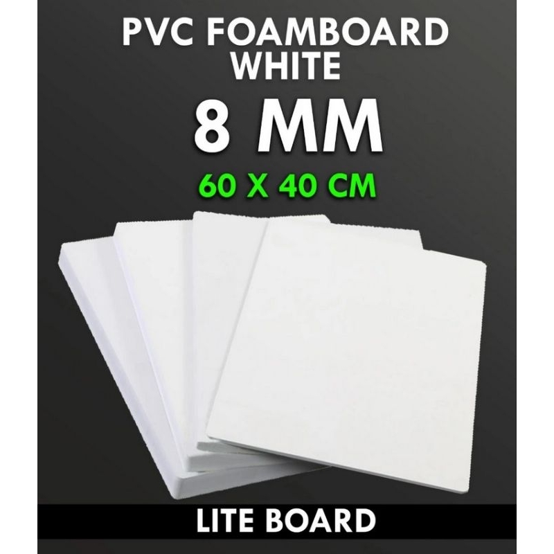 

PVC BOARD WHITE 8MM UKURAN 60CM x 40CM
