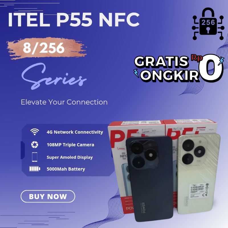 itel p55 nfc 8/256GB fullset mulus second