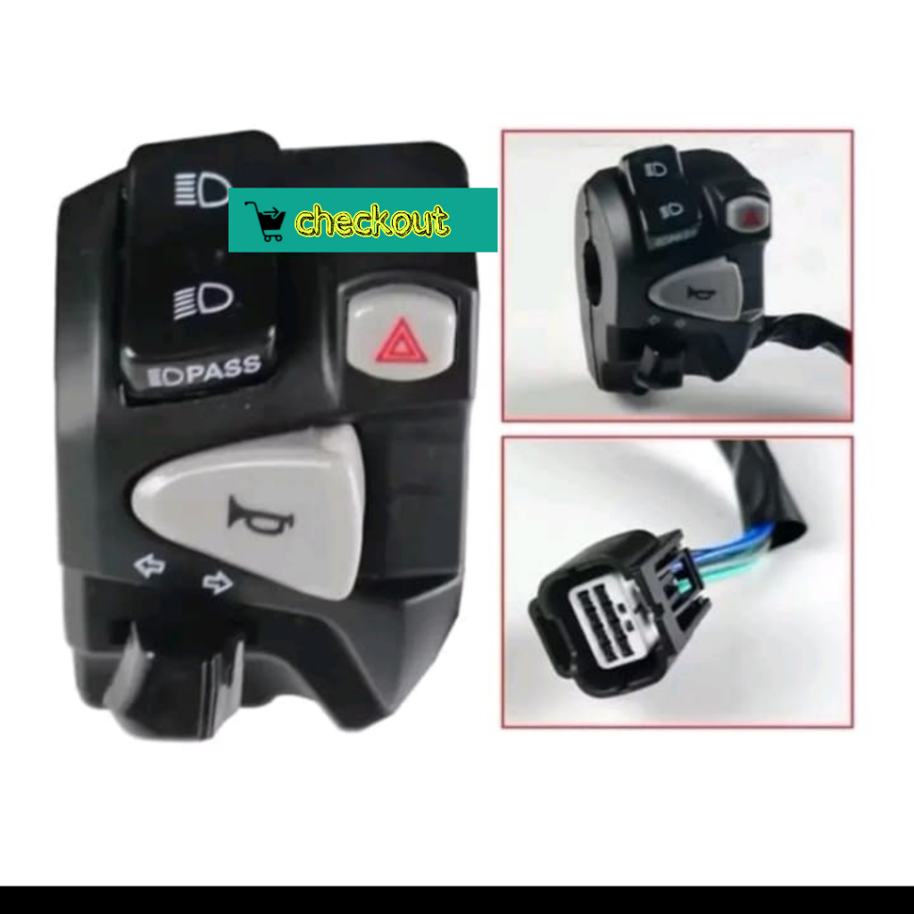 Saklar Kiri Domino Dengan Hazard , Vario New 125 150, Dll