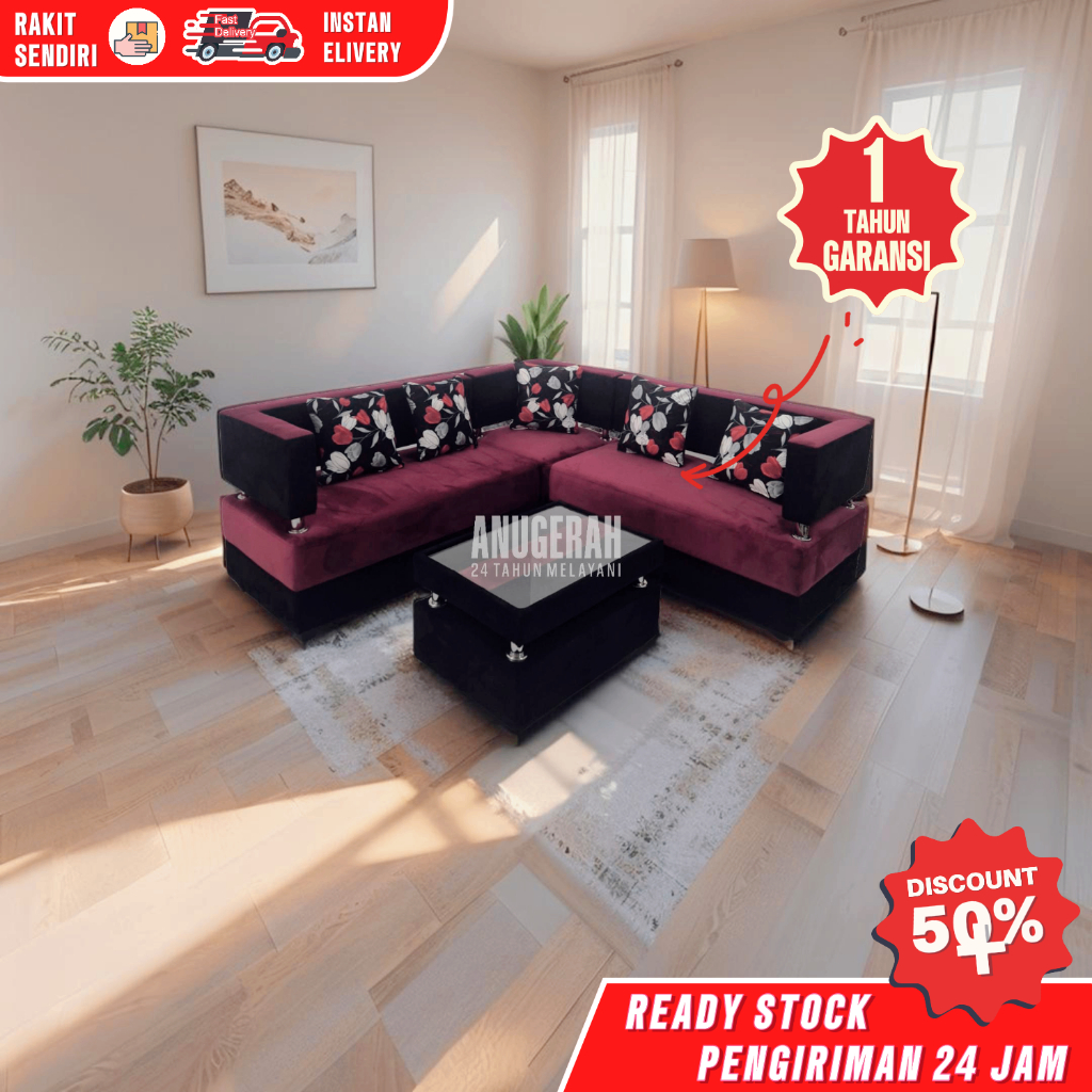 Anugerah Meubel Sofa Sudut Minimalis Ruang Santai Jesko